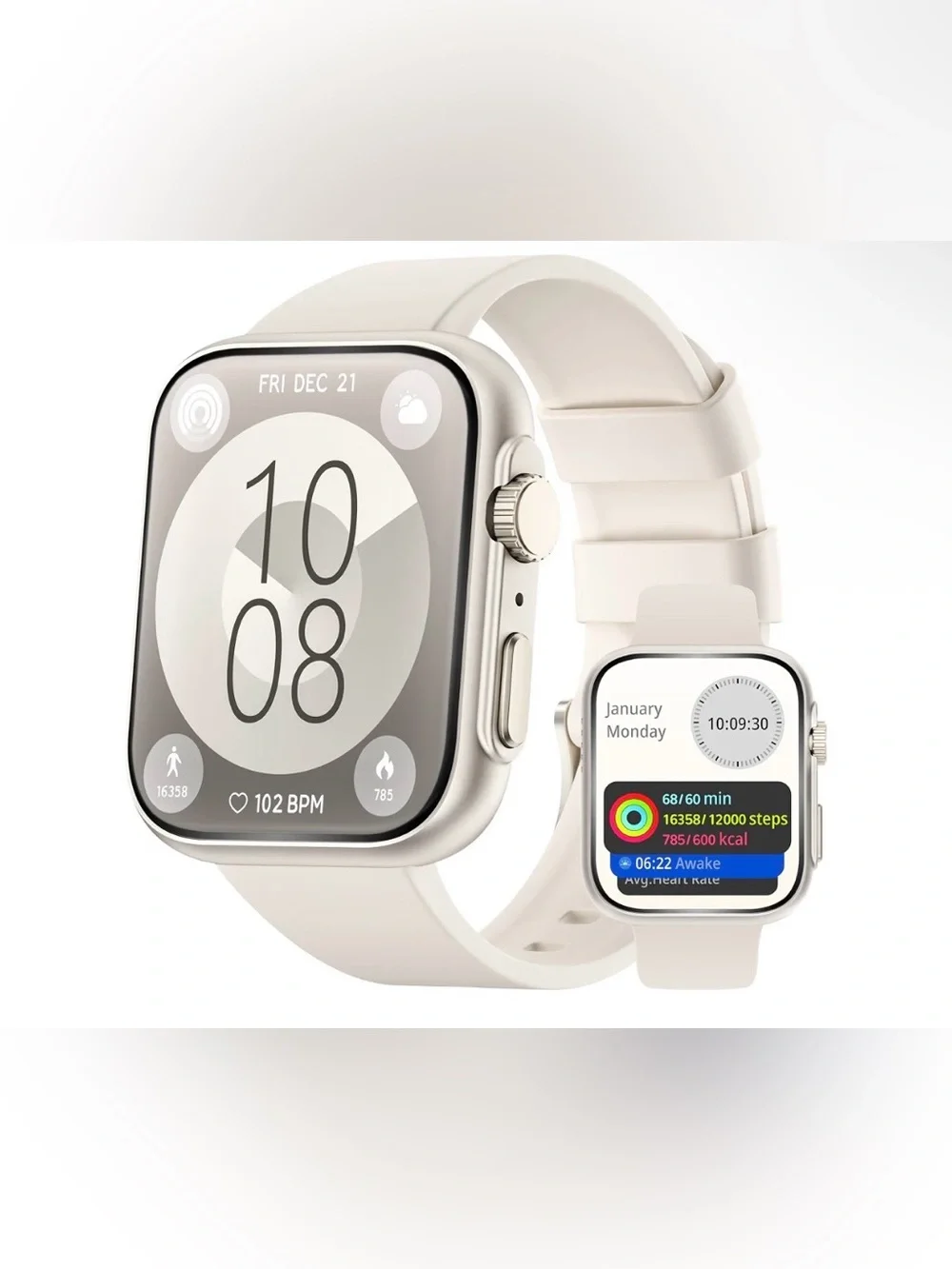 Smart Watch Fitness Tracker Watch Beige